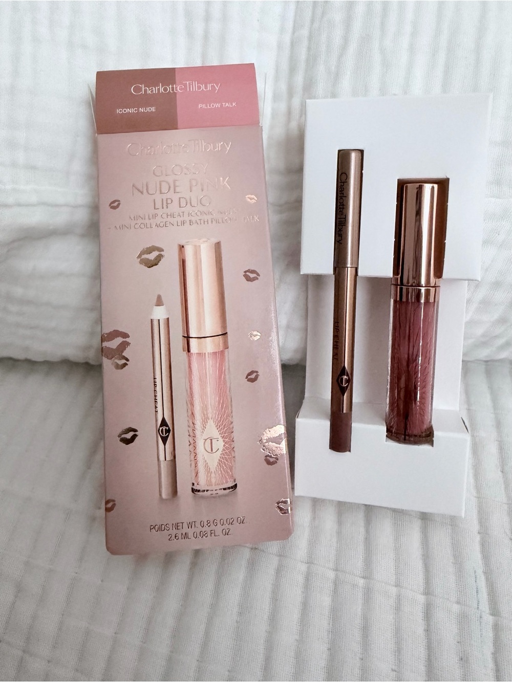 Charlotte Tilbury Mini Glossy Pink Lip Gloss + Lip Liner Set 👄